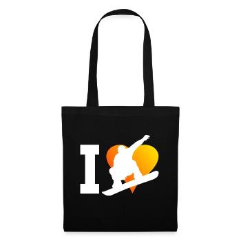 Snowboard Snowboard Hommes Snowboard Femmes Snowboarder - Sac en tissu - noir - Devant