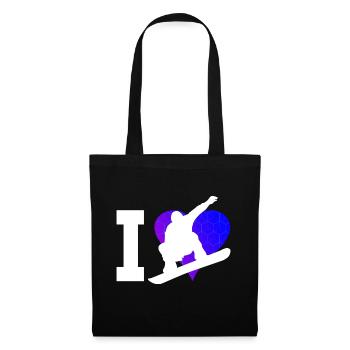 Sports d'hiver snowboarders hommes snowboard femmes - Sac en tissu - noir - Devant