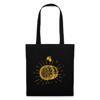 Bière - Fût de bière - Festival folklorique - Maßkrug - Fête - Sac en tissu - noir - Devant