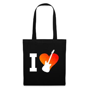 Guitare Homme Guitare Femme Guitariste Gitarris - Sac en tissu - noir - Devant