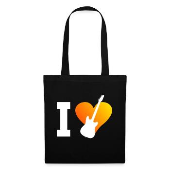 Guitare Hommes Guitare Guitariste Femmes Guitare Joue - Sac en tissu - noir - Devant