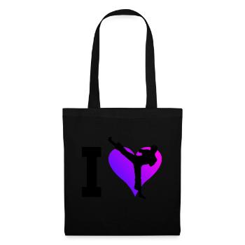 Kickboxing Boxe Hommes Boxe Femmes Kickboxer - Sac en tissu - noir - Devant