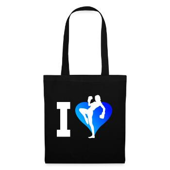 Kickboxing Hommes Boxe Féminine Boxe - Sac en tissu - noir - Devant