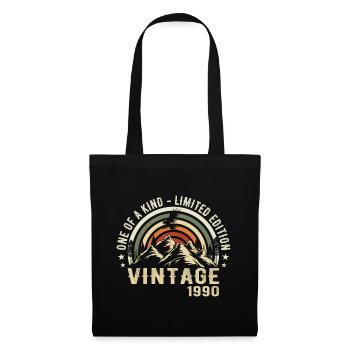 Jahrgang 1990 Jahrgang 1990 Retro Jubiläum 1990 - Stoffbeutel - Schwarz - Vorne