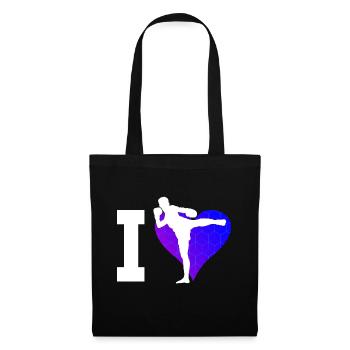 Boxe Thaïlandaise Femmes Boxe Thaïlandaise Hommes Boxeur thaïlandais - Sac en tissu - noir - Devant