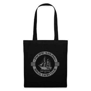 Maritime - Voile - Ragatta - Yacht - Sac en tissu - noir - Devant