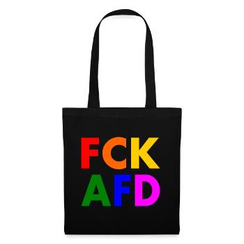 Fck afd - Stoffbeutel - Schwarz - Vorne