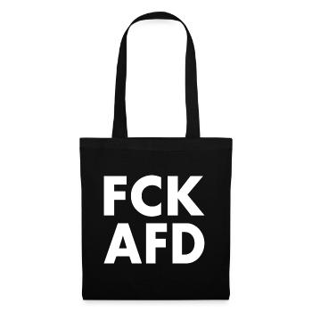 Fck afd - Stoffbeutel - Schwarz - Vorne