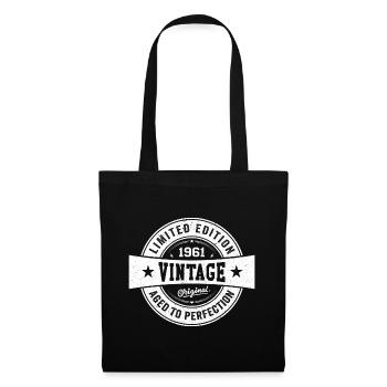 Rétro 1961 Anniversaire 1961 Cadeau 1961 Vintage - Sac en tissu - noir - Devant