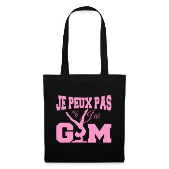 Gymnastik-Geschenk Ich kann nicht Fitnessstudio - Stoffbeutel - Schwarz - Vorne