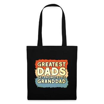 Papa Grand-père Grand-père Cadeau - Sac en tissu - noir - Devant