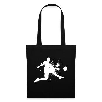 Fussballer Fussball Damen Fussballspieler Herren - Stoffbeutel - Schwarz - Vorne