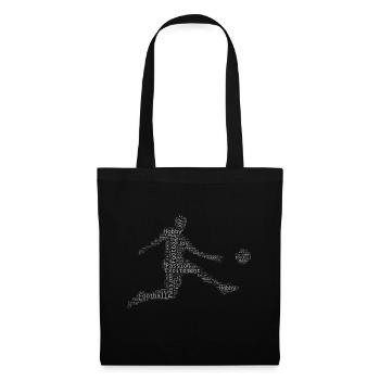 Football Football Football féminin Jeux de football - Sac en tissu - noir - Devant