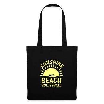 Joueur de volleyball Cadeau Soleil et Plage - Sac en tissu - noir - Devant