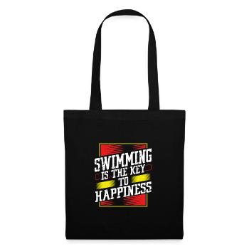Cadeau nageur La natation est la clé du bonheur Plaisir - Sac en tissu - noir - Devant