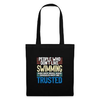 Nageur Offrez aux gens qui n’aiment pas nager - Sac en tissu - noir - Devant