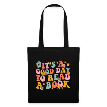 It's a good day to read a book groovy - Tote Bag - black - Front