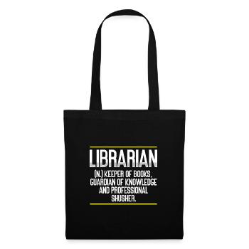 Bibliothécaire Gardien des Dons des Livres Gardien de - Sac en tissu - noir - Devant