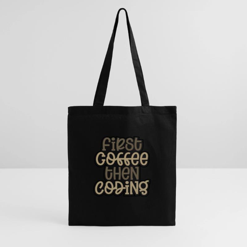 Coder Geschenk zuerst Kaffee dann Codierung Geschenkideen Stoffbeutel