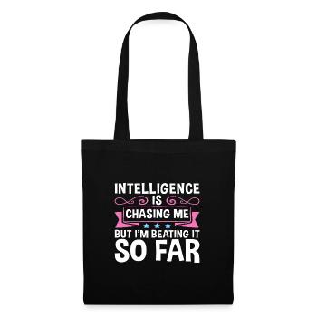 Sarcastic Intelligence Chasing Me Beating It So - Tote Bag - black - Front