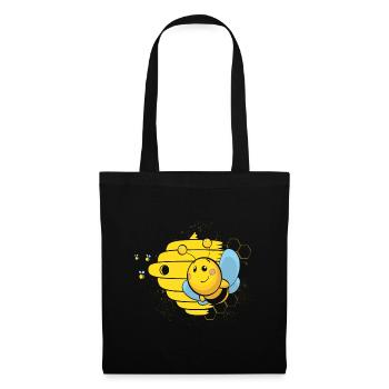 Cute Honeybee and Beehive Beekeeper Gift - Tote Bag - black - Front