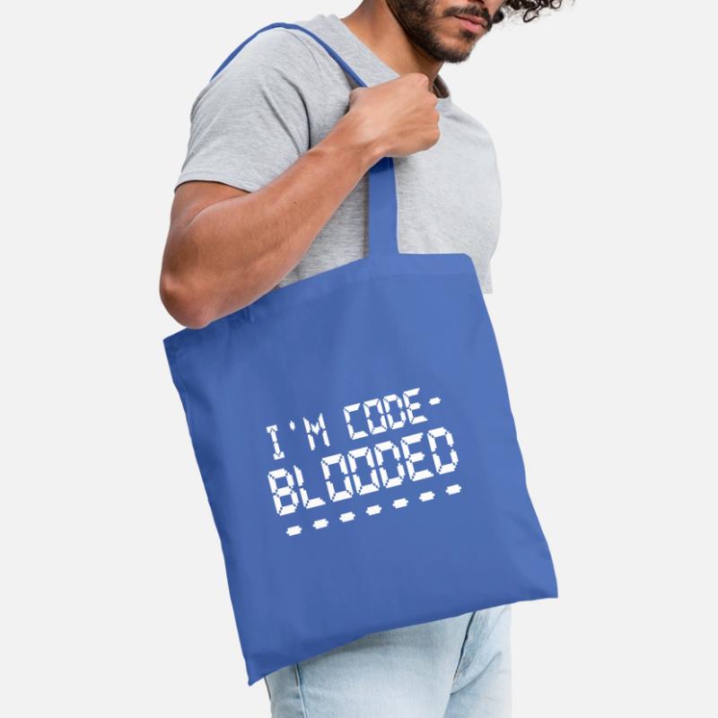 Computerprogrammierung Ich bin Code Blooded Programmierer Stoffbeutel