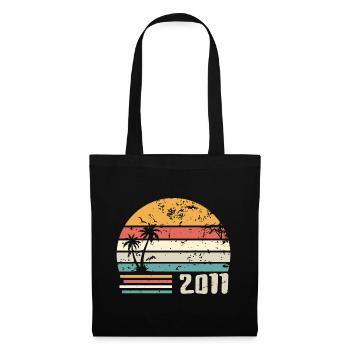 2011 Geburtstagsgeschenk - Made in 2011 Retro 2011 - Stoffbeutel - Schwarz - Vorne