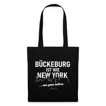 Bückeburg ist wie New York - Stoffbeutel - Schwarz - Vorne