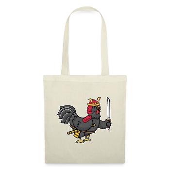 Funny drawing Rooster Japanese Samurai Hen Kawaii - Tote Bag - nature - Front