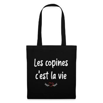 Les copines t shirt humour cadeau noel - Sac en tissu - noir - Devant