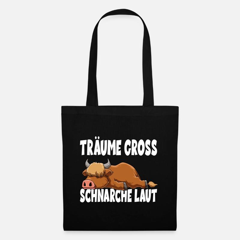 Träume Gross Schnarche Laut für einen Büffel - Stoffbeutel - Schwarz
