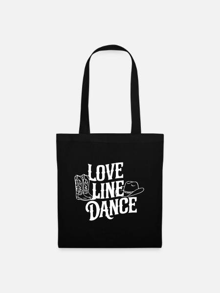 Line Dancing Country Dance - Line Dance Tanzen - Stoffbeutel - Schwarz