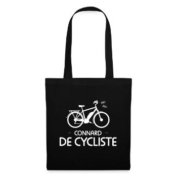 Connard de cycliste - Humour vélo - Sac en tissu - noir - Devant