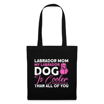 Haustier Labrador Mama Hund Labrador - Stoffbeutel - Schwarz - Vorne