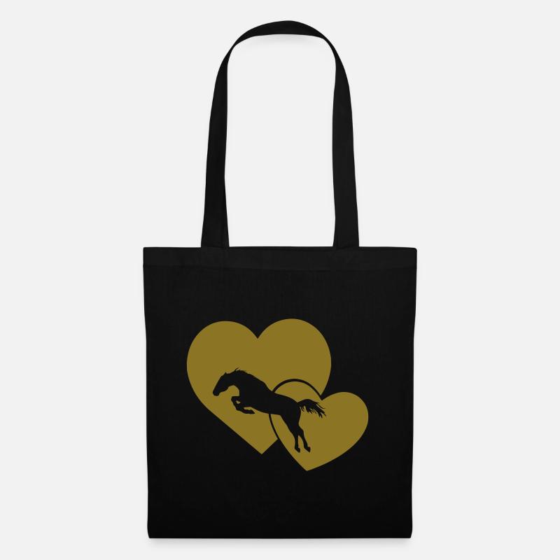 jumping Hearts - Tote Bag - black