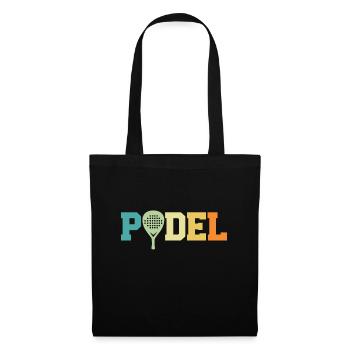 Retro-Padel - Stoffbeutel - Schwarz - Vorne