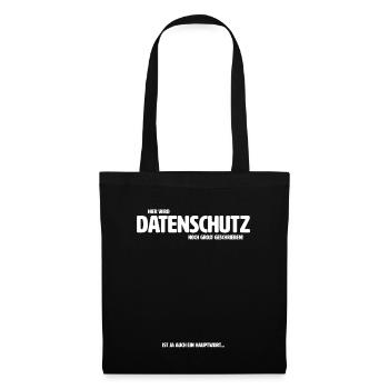 Hier wird Datenschutz noch groß geschrieben DSB - Stoffbeutel - Schwarz - Vorne
