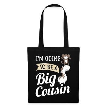 Je suis un grand cousin - Sac en tissu - noir - Devant