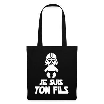 Je suis ton fils - Sac en tissu - noir - Devant