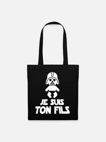 Je suis ton fils - Sac en tissu - noir