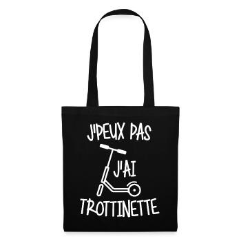 J'peux pas j'ai trottinette - Sac en tissu - noir - Devant