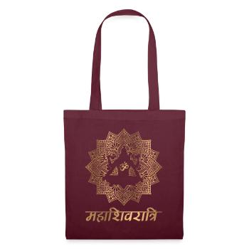 SHIVA MANDALA OR - Sac en tissu - bordeaux - Devant