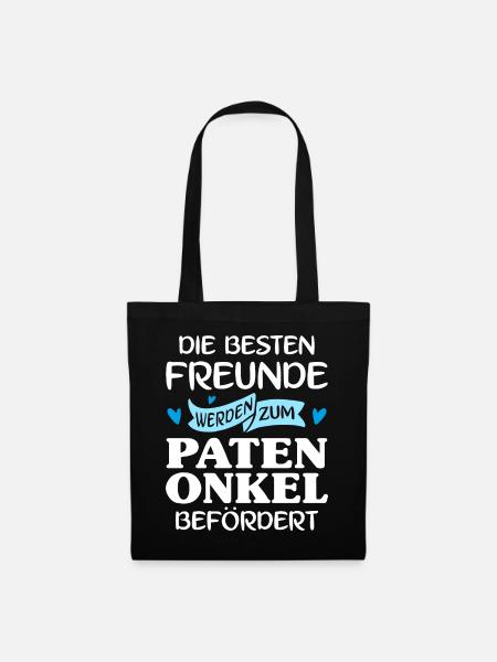 Die besten Freunde werden zum Patenonkel befördert - Stoffbeutel - Schwarz