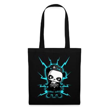 Cute Gaming Panda, PEW PEW, Nerd, Gamer, Gaming - Tote Bag - black - Front