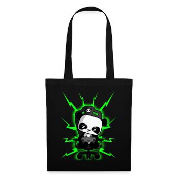 Cute Gaming Panda, PEW PEW, Halloween, Horror - Tote Bag - black - Front