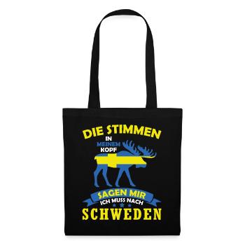 Die Stimmen in meinem Kopf - Schweden - Stoffbeutel - Schwarz - Vorne