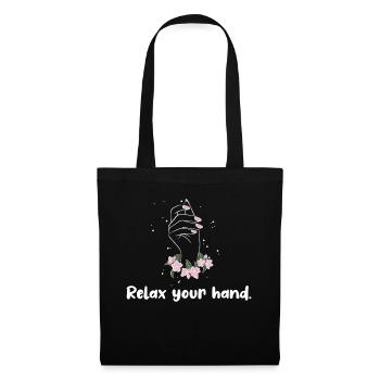 Manucure de salon de manucure | Détendez votre main - Sac en tissu - noir - Devant