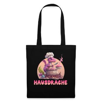 Hausdrache Hausdrachen Mutter Schwiegermama - Stoffbeutel - Schwarz - Vorne