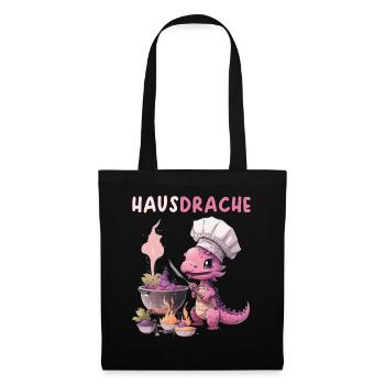 Hausdrache Hausdrachen Mutter Schwiegermama - Stoffbeutel - Schwarz - Vorne