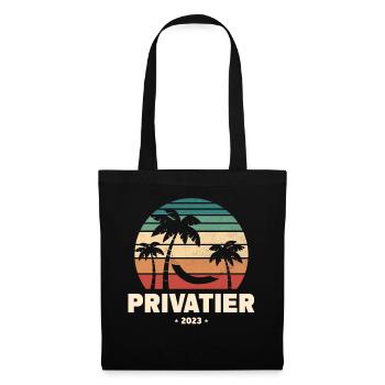 Privatier 2023 - Stoffbeutel - Schwarz - Vorne